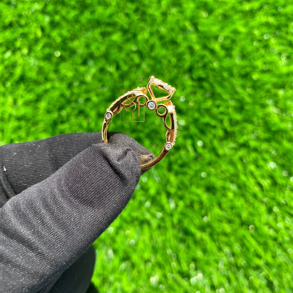 Diamond Ring 14k Solid Gold