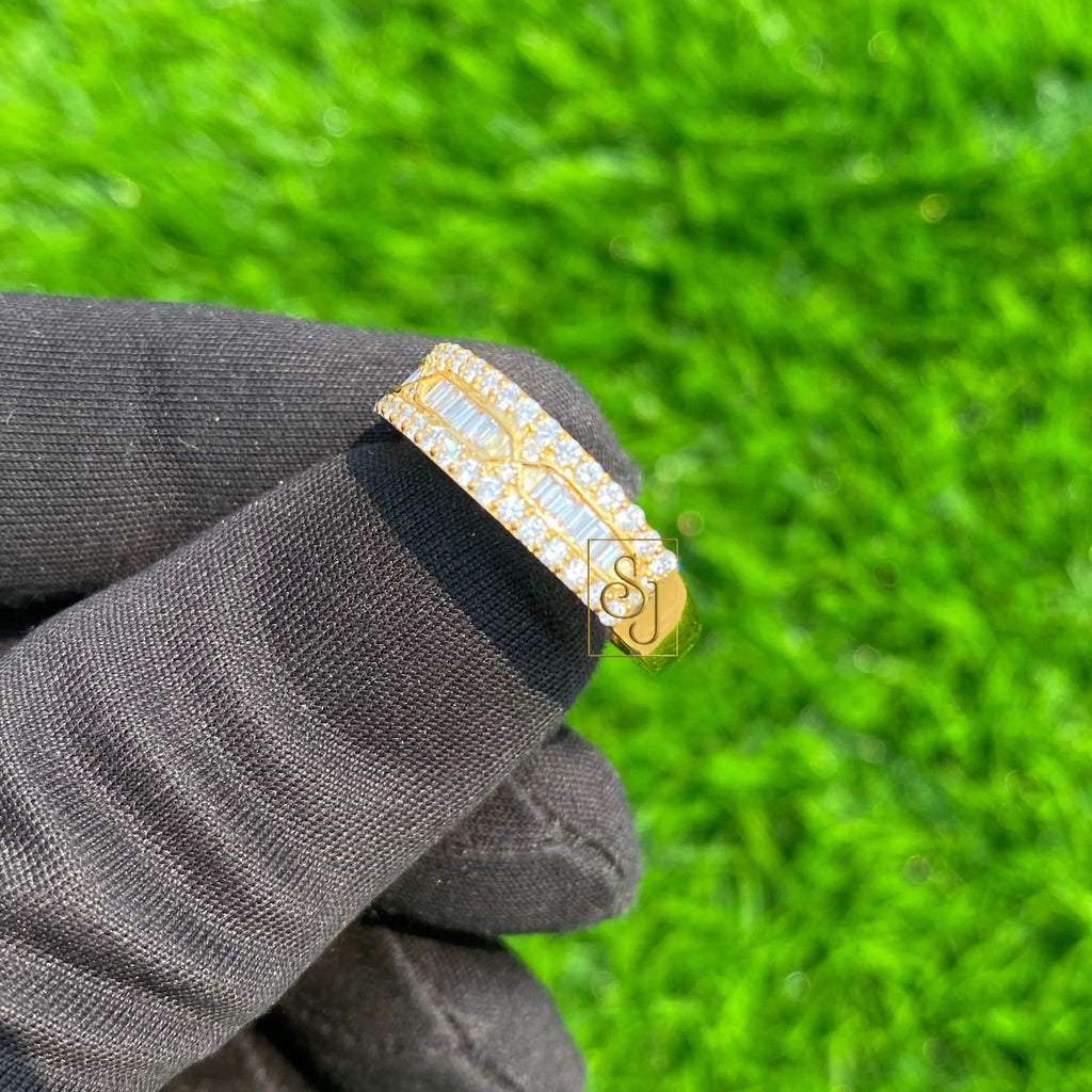 14k solid Gold Baguette Wedding Ring