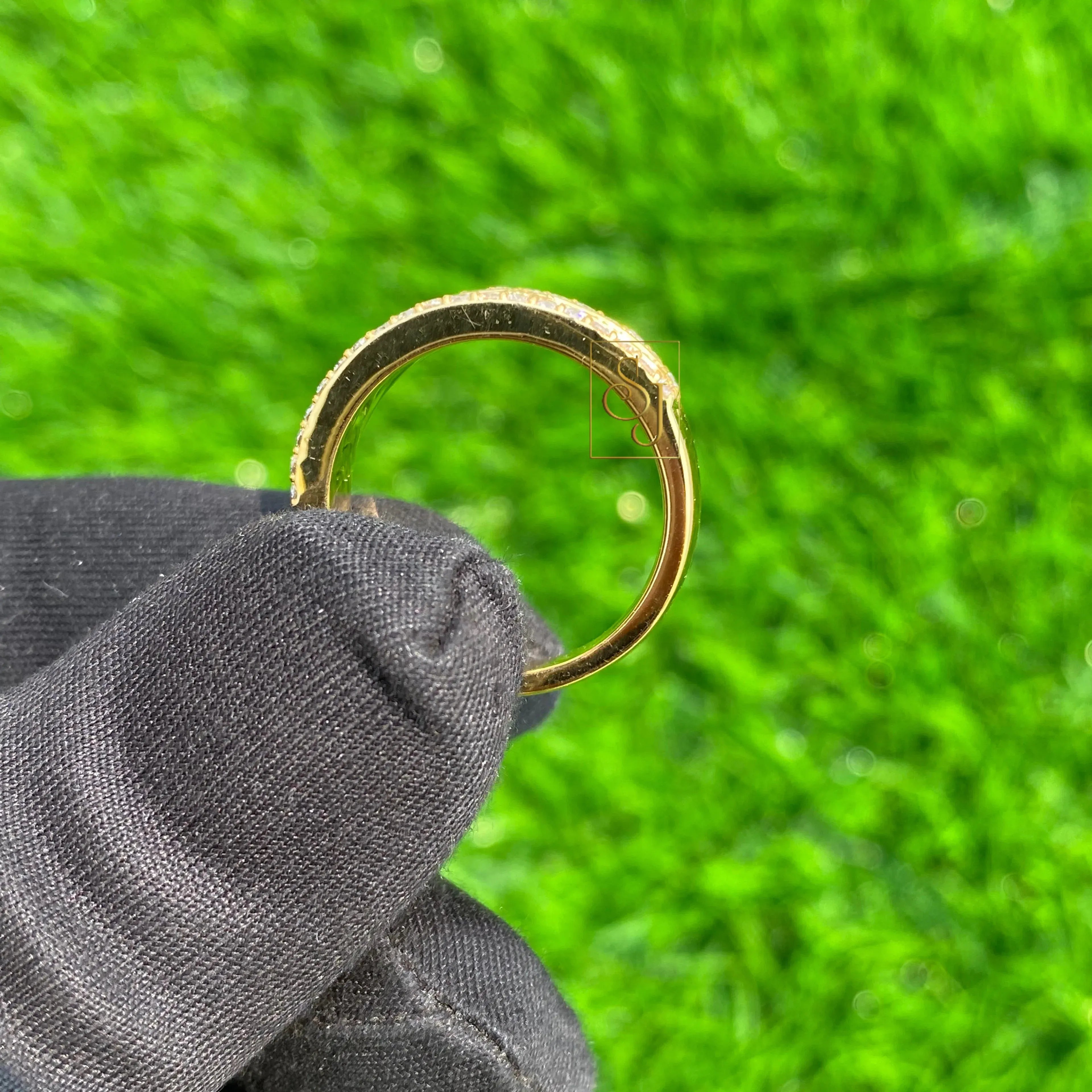 14k solid Gold Baguette Wedding Ring