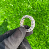 Premium VVS Moissanite Emerald Eternity Band for Women