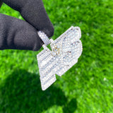 Custom Bling "NS" Hip Hop VVS Diamond Pendant