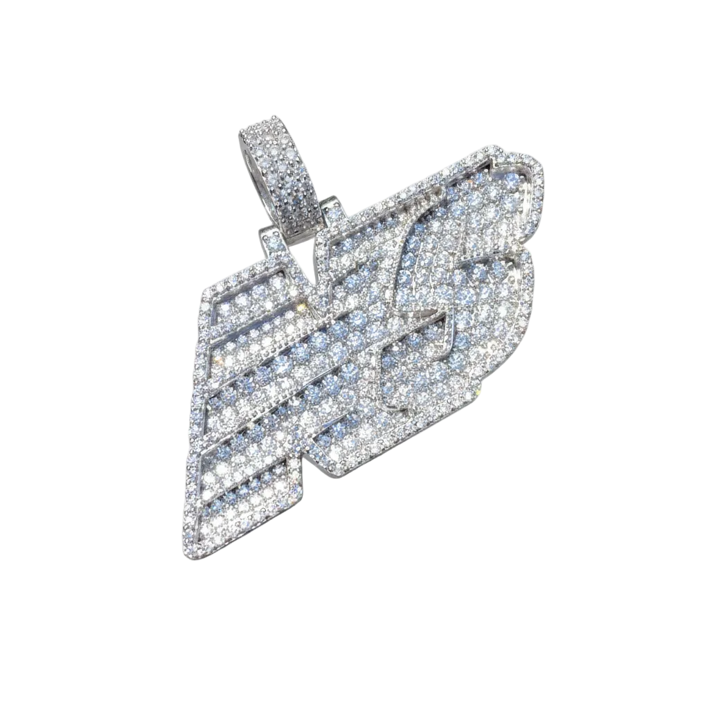 Custom NS Bling Pendant 14k solid Gold - 3.68 CTW