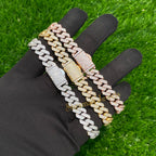 10MM Men's Natural VVS Diamond Cuban Link Bracelet