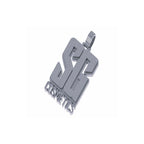 Custom SG Letter Diamond Pendant 14K Solid Gold - 10.29 CTW