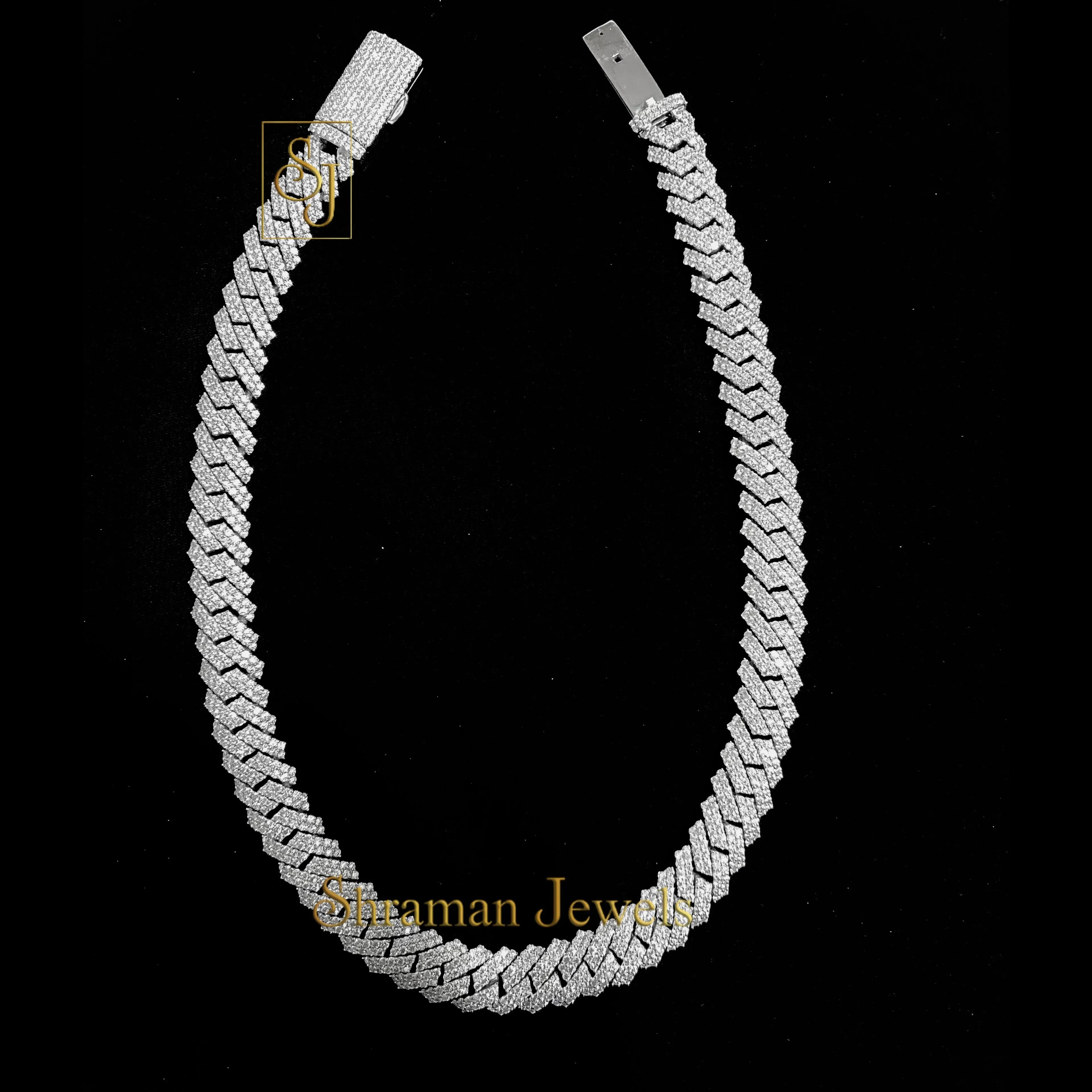 Premium 15.5 MM Iced Out Real VVS Diamond Cuban Link Chain