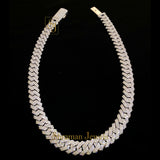 Premium 15.5 MM Iced Out Real VVS Diamond Cuban Link Chain