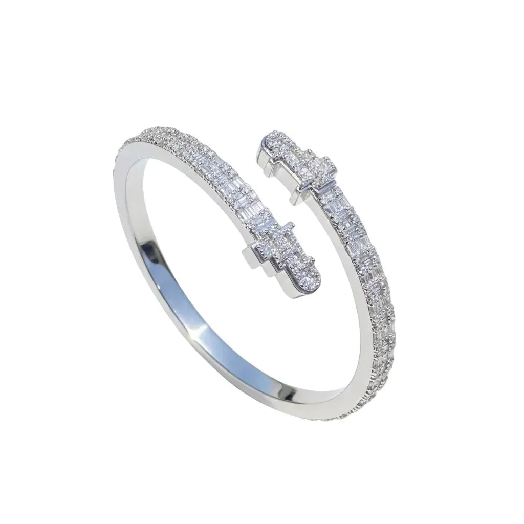 Men's Baguette VVS Diamond Cuban Link Bracelet