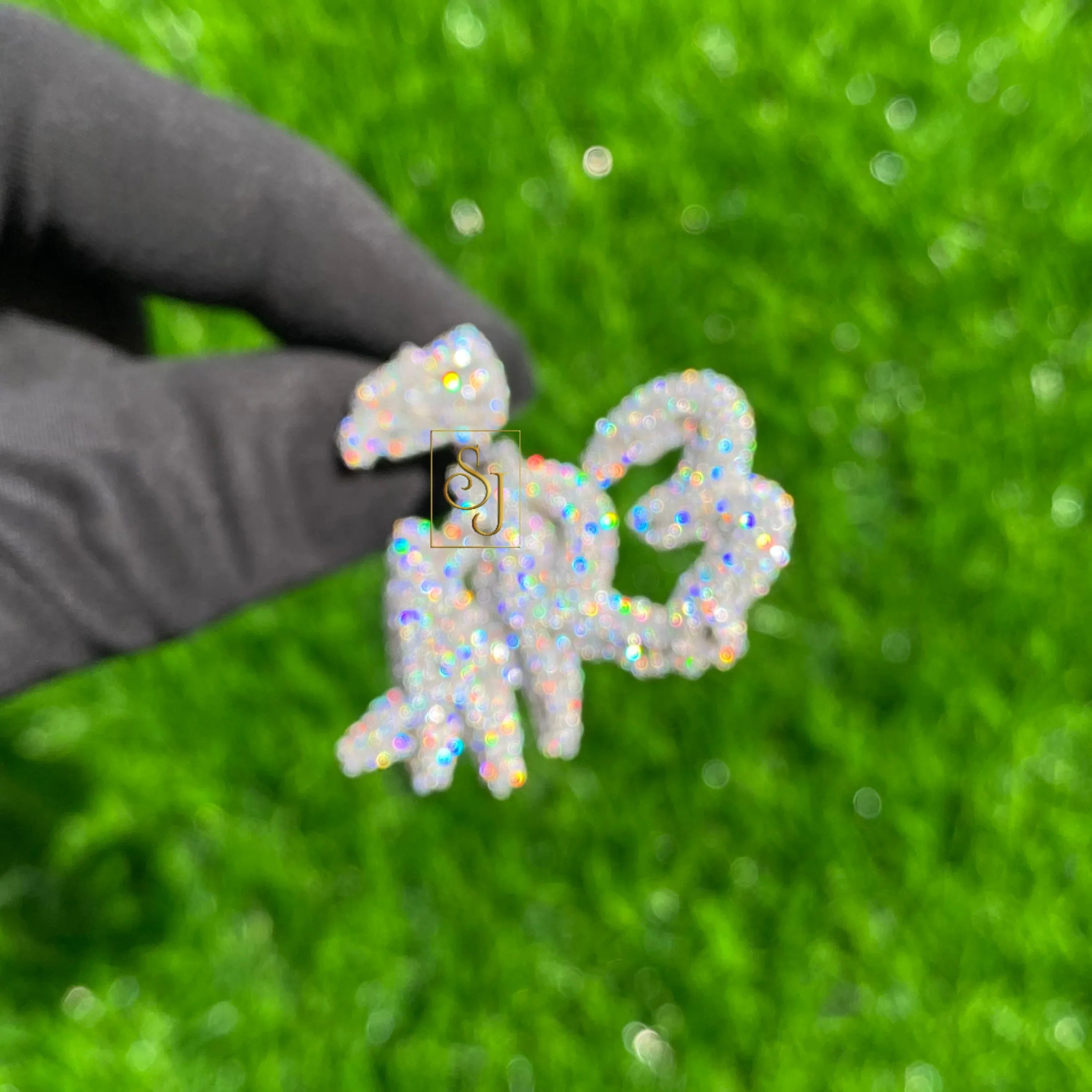 Custom "AR3" Letter Diamond Pendant - 3.11 CTW