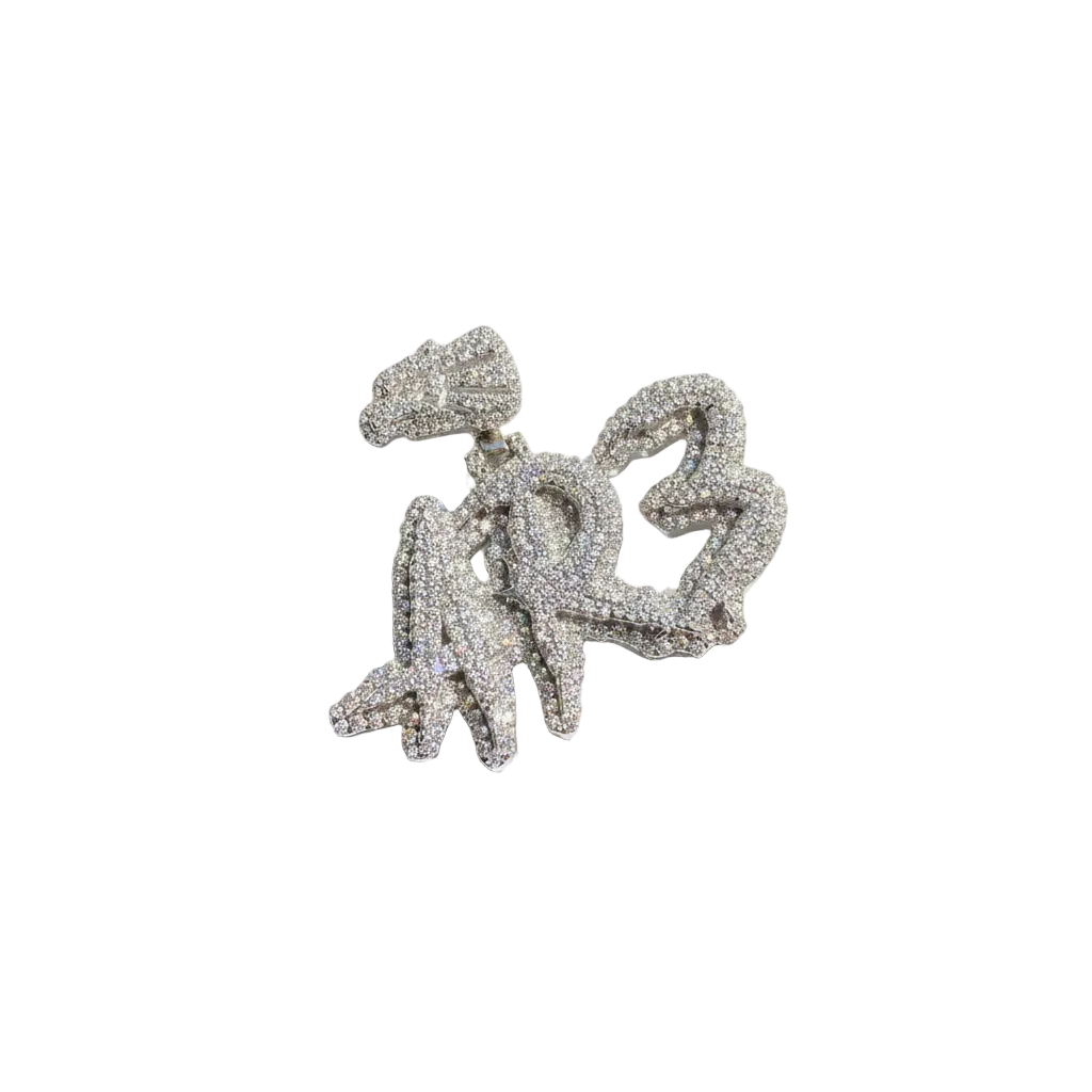 Custom "AR3" Letter Diamond Pendant - 3.11 CTW