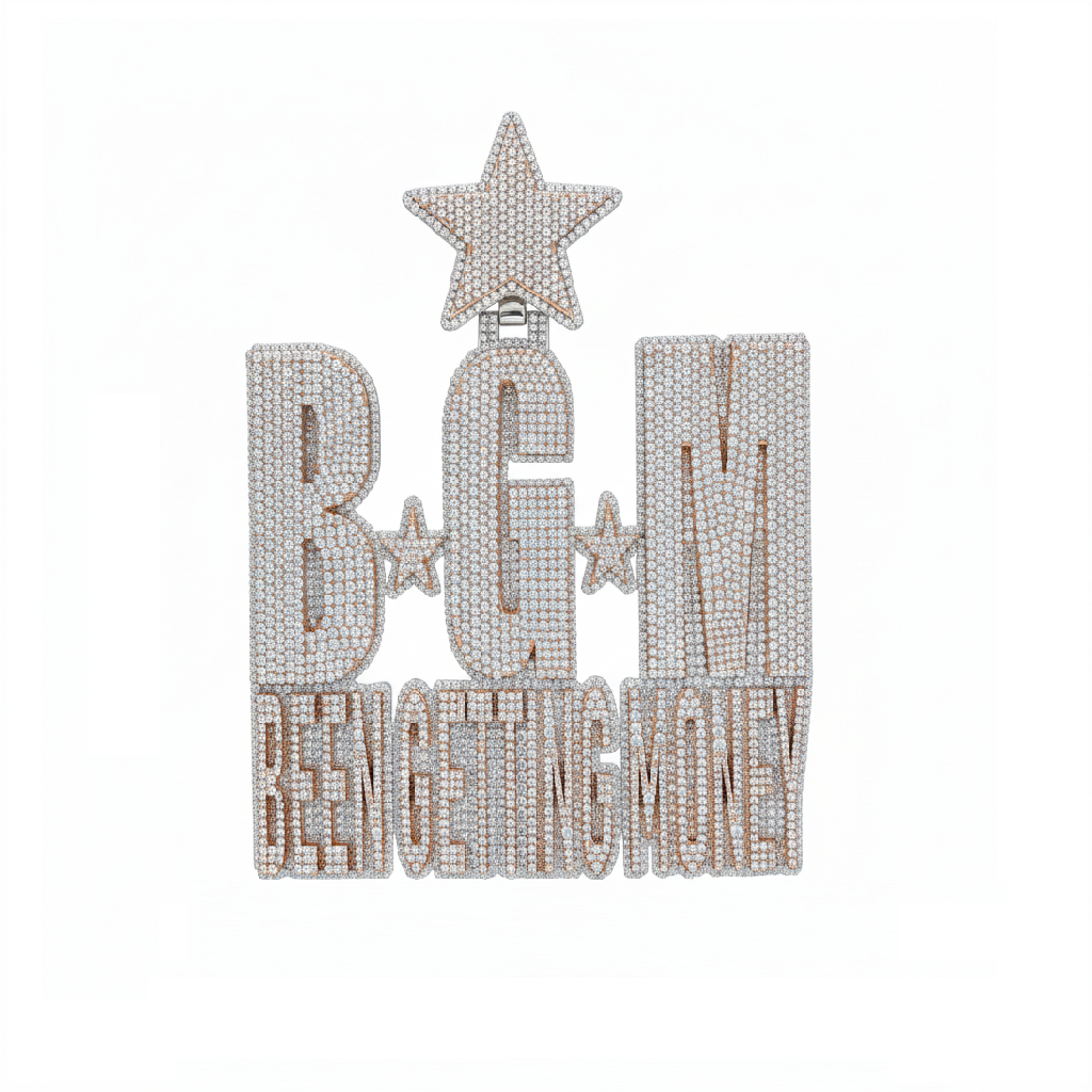 Custom Letter BGM Diamond Pendant - 41.76 CTW
