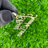 14K Gold Personaliized "JUNK CARS" Statement Piece, Custom Letter VVS Pendant