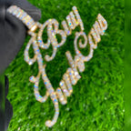 Custom JUNK CARS Letter Diamond iced out Pendant - 2.04 CTW