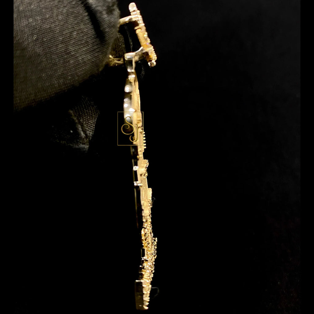 14K Gold Edible Man Diamond Pendant Premium VVS Natural Diamonds - 0.51 CTW