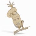 14K Gold Edible Man Diamond Pendant Premium VVS Natural Diamonds - 0.51 CTW