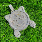 Gold Smiley Face Pendant Natural VVS Diamonds - 15.04 CTW