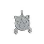 Gold Smiley Face Pendant Natural VVS Diamonds - 15.04 CTW