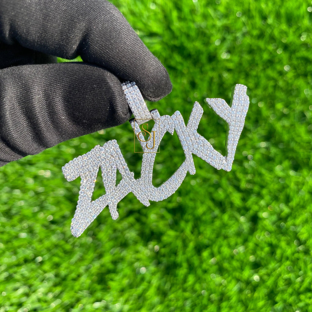 Custom "ZACKY" Letter Diamond Pendant - 3.37 CTW