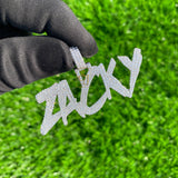 Men's Personalized Letter ZACKY Iced Out Moissanite VVS Diamond Pendant