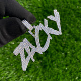 Men's Personalized Letter ZACKY Iced Out Moissanite VVS Diamond Pendant