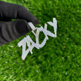 Men's Personalized Letter ZACKY Iced Out Moissanite VVS Diamond Pendant