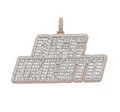 10K Gold Custom Name Pendant Baguette Diamonds - 30.86 CTW