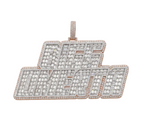10K Gold Custom Name Pendant Baguette Diamonds - 30.86 CTW