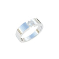 14K White Gold VVS Princess Diamond Engagement Ring for Women