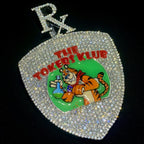 Glow in the Dark Pendant 14K solid gold - 5.81 CTW