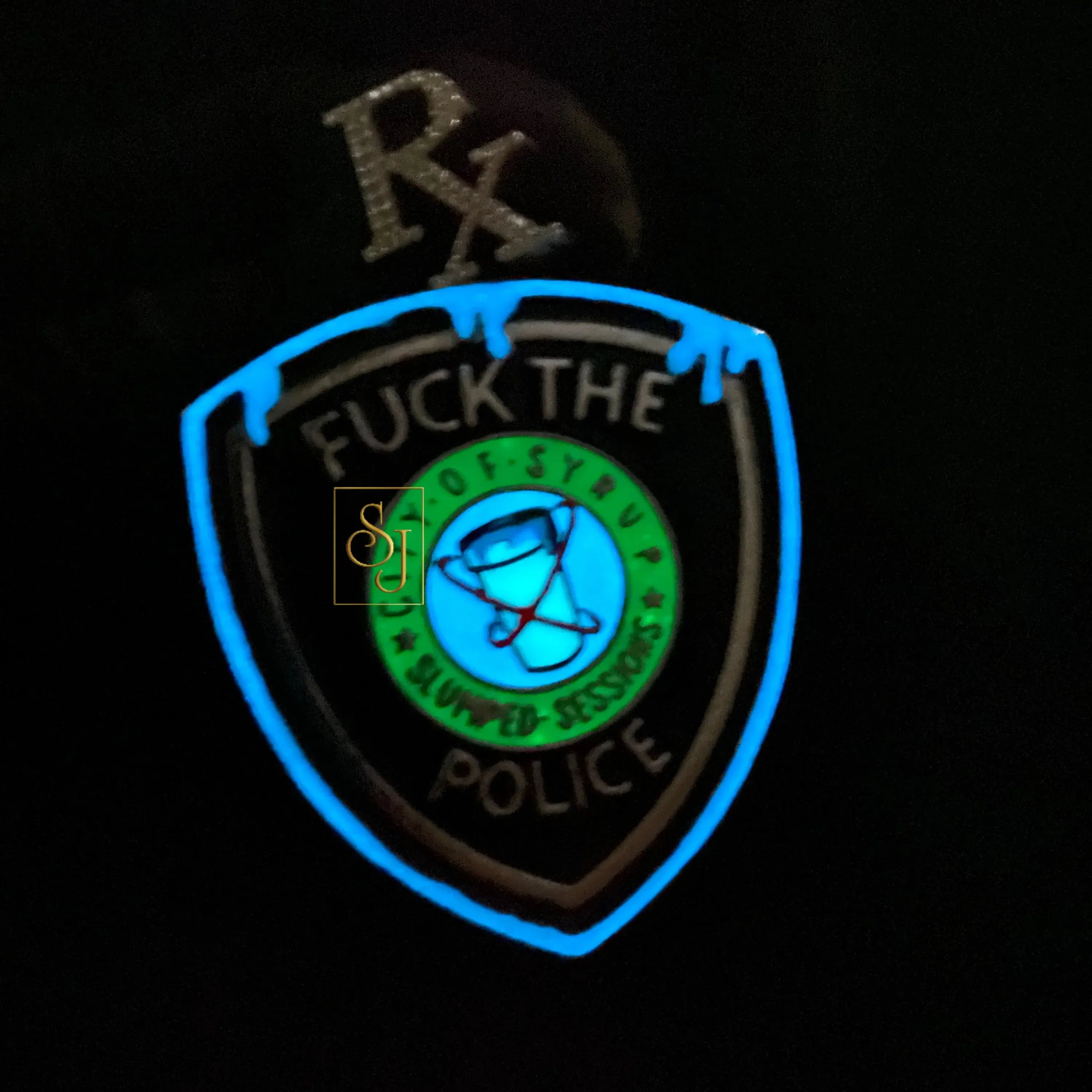 Glow in the Dark Pendant 14K solid gold - 5.81 CTW