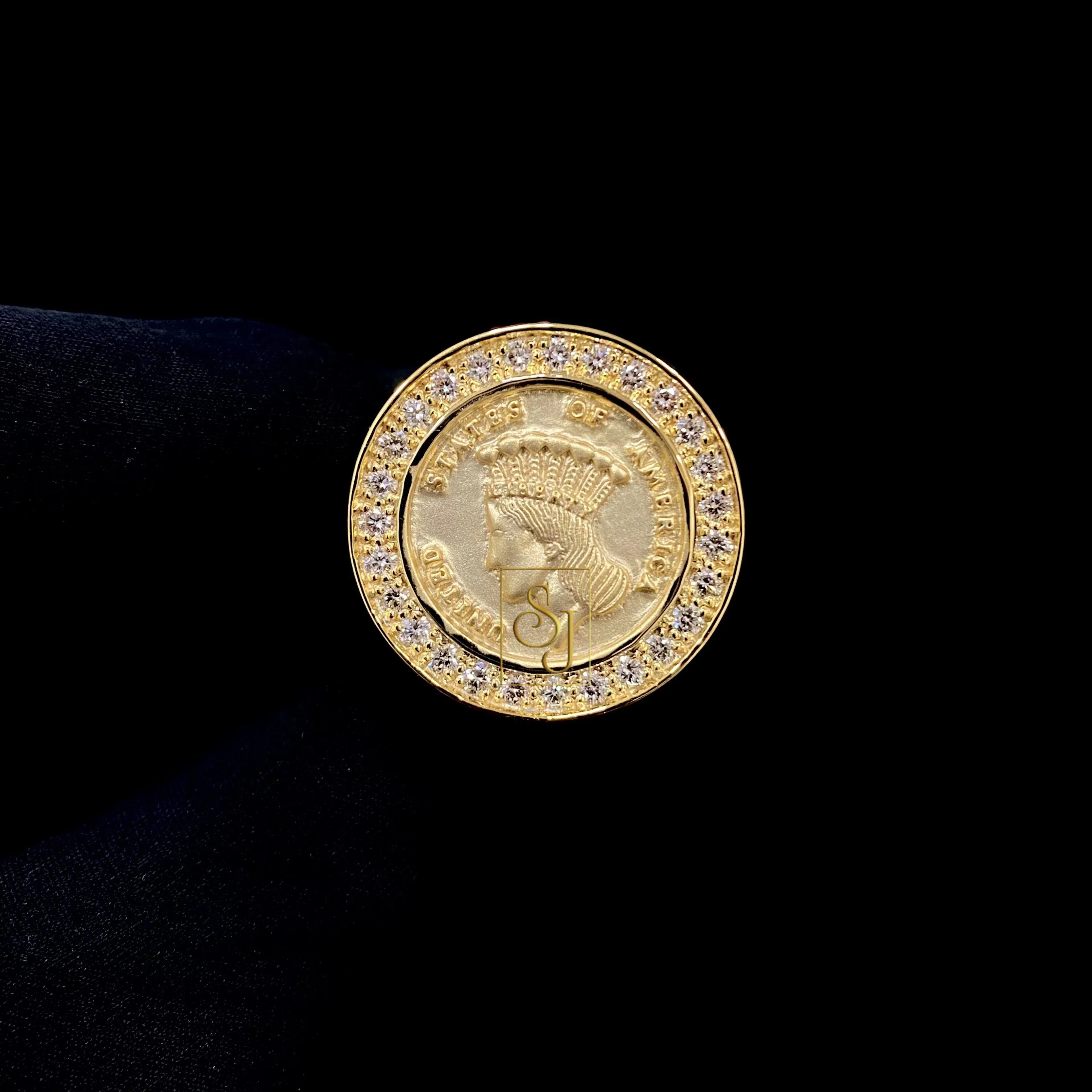 10k solid Gold Queen Statement Ring