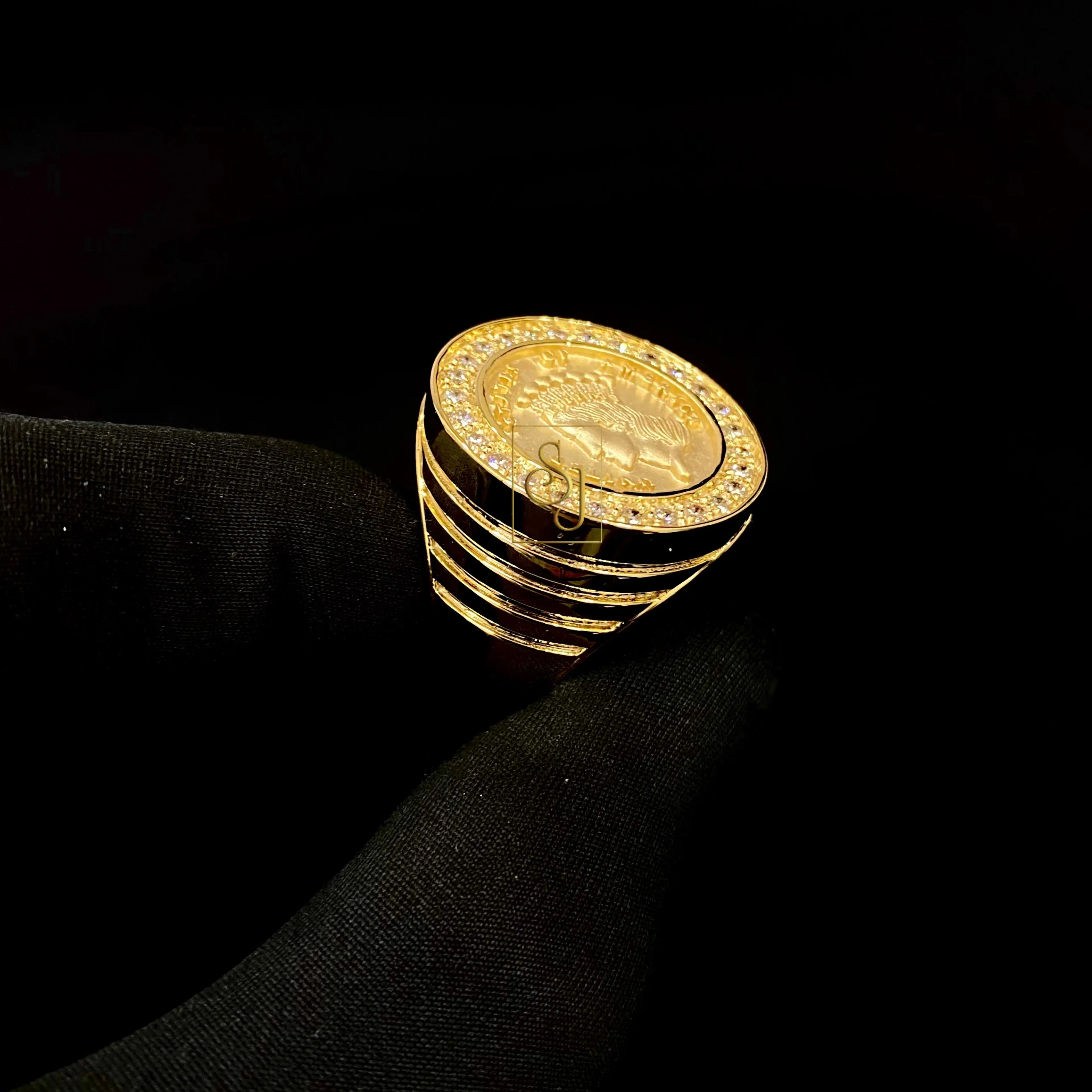 10k solid Gold Queen Statement Ring
