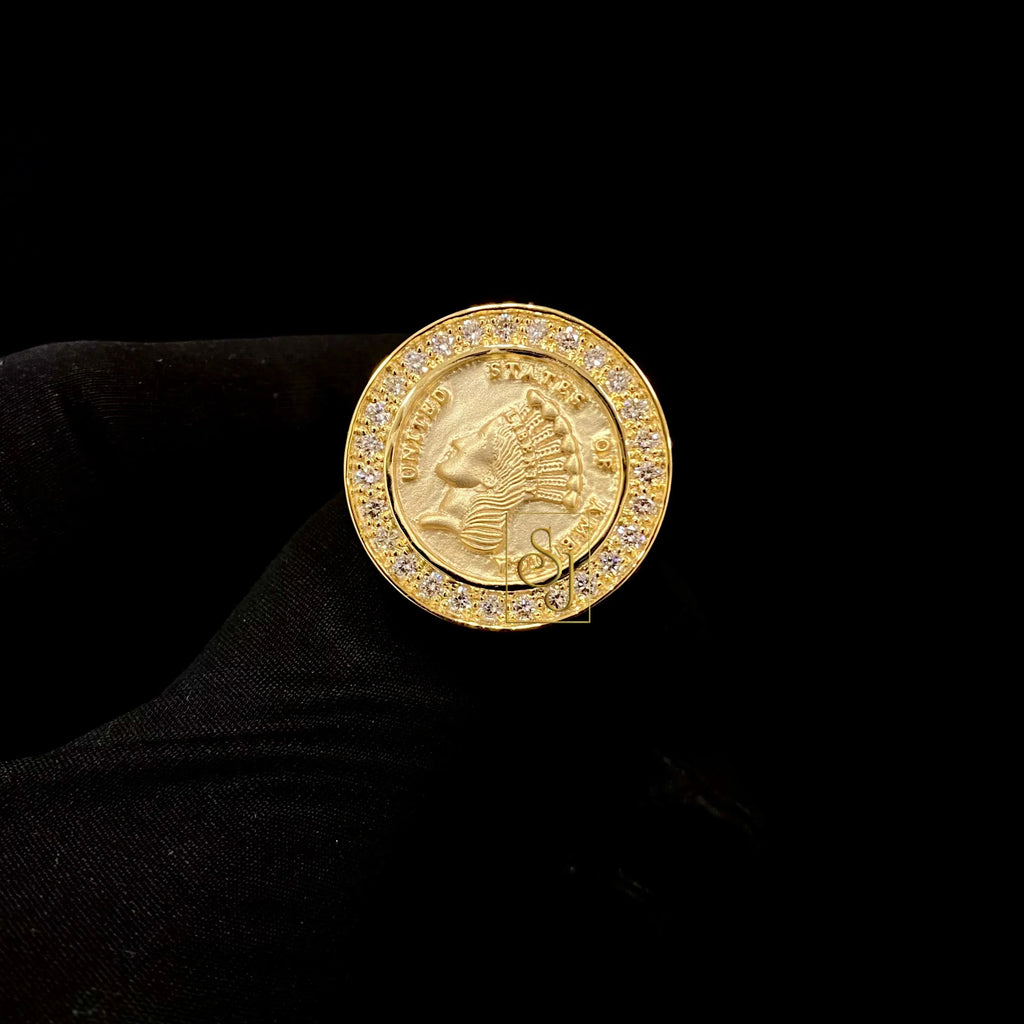 10k solid Gold Queen Statement Ring
