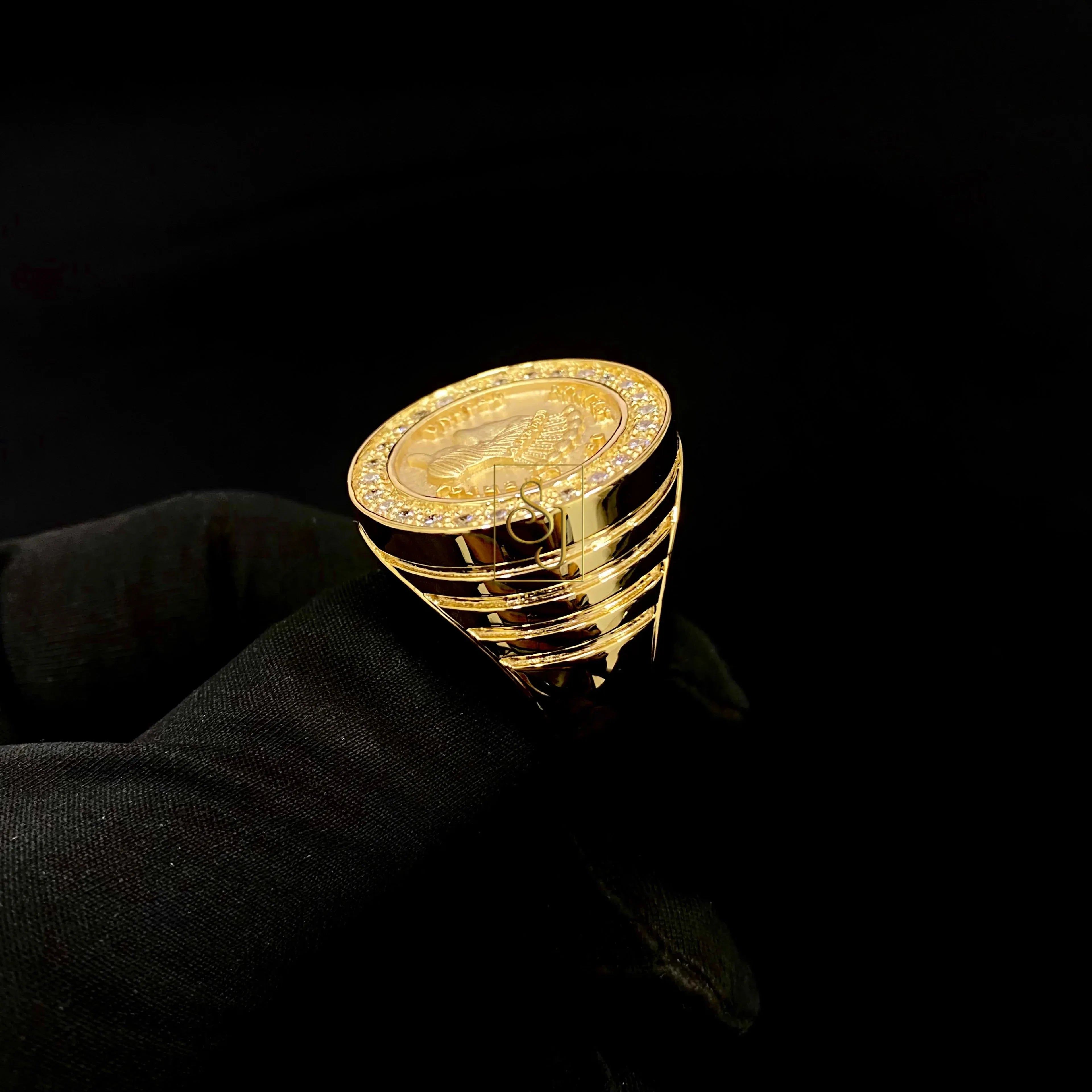 10k solid Gold Queen Statement Ring
