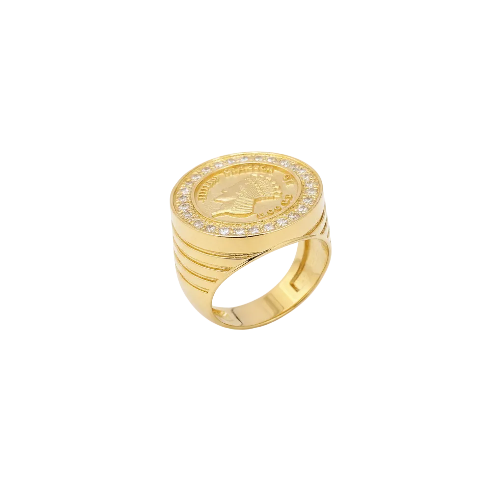 10k solid Gold Queen Statement Ring