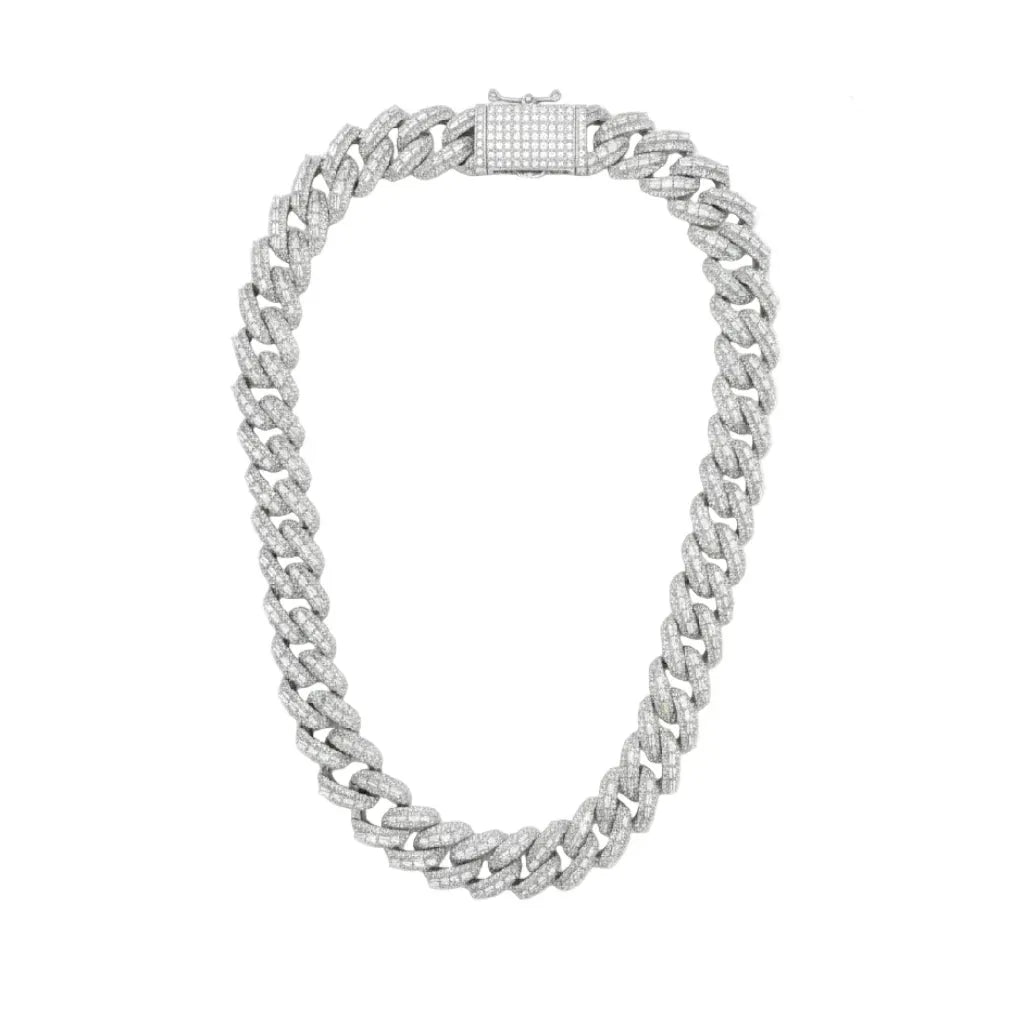 Classy 18MM Icy Baguette Hip Hop Cuban Link Chain for Men