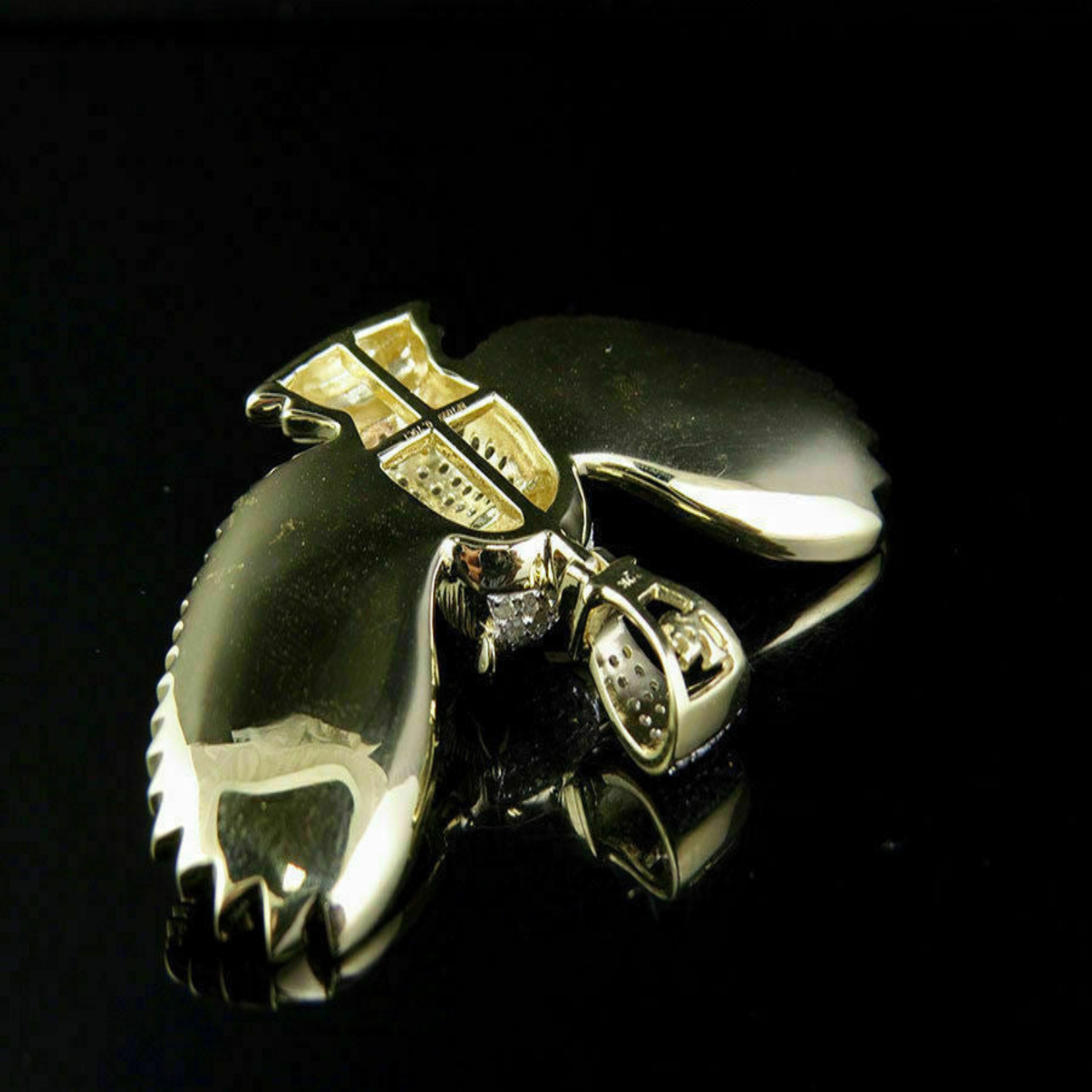 Owl Diamond Pendant 14k Solid Gold - 1.00 CTW
