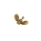 Owl Diamond Pendant 14k Solid Gold - 1.00 CTW