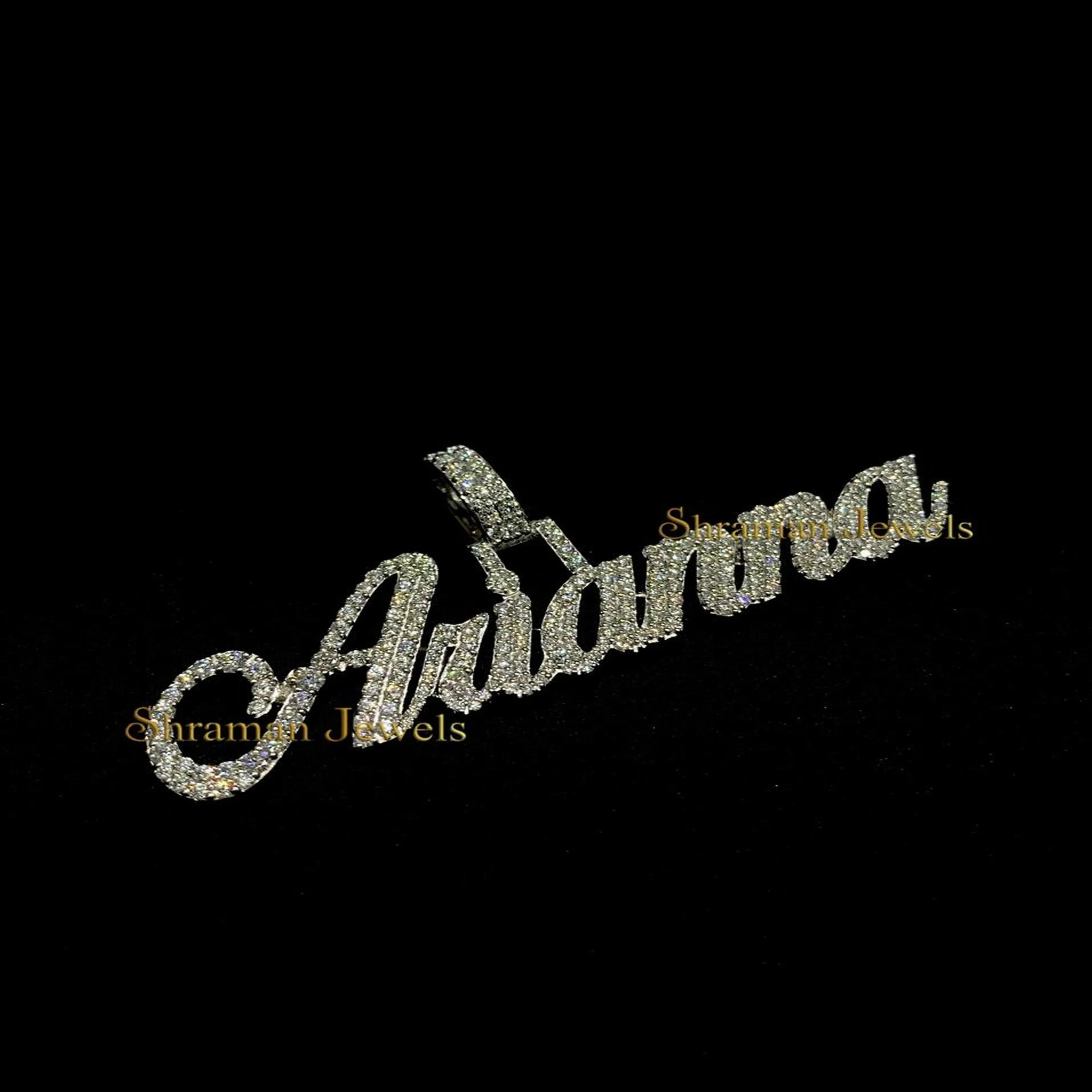 Letter Pendant Necklace | VVS Diamond Pendant - 2.37 CTW