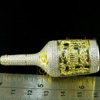 Fancy Bottle Diamond Pendant 14K solid gold -1.57 CTW