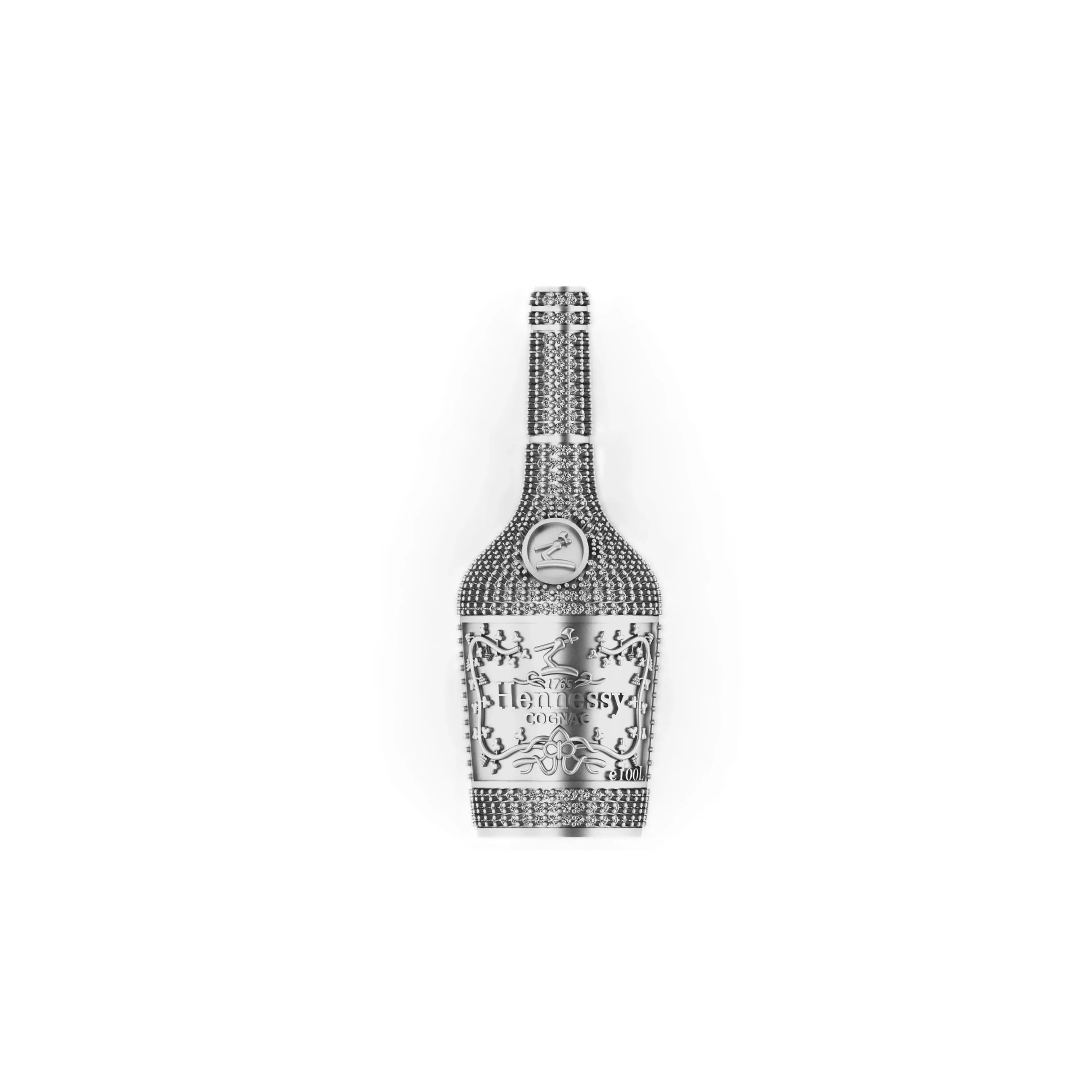 Fancy Bottle Diamond Pendant 14K solid gold -1.57 CTW