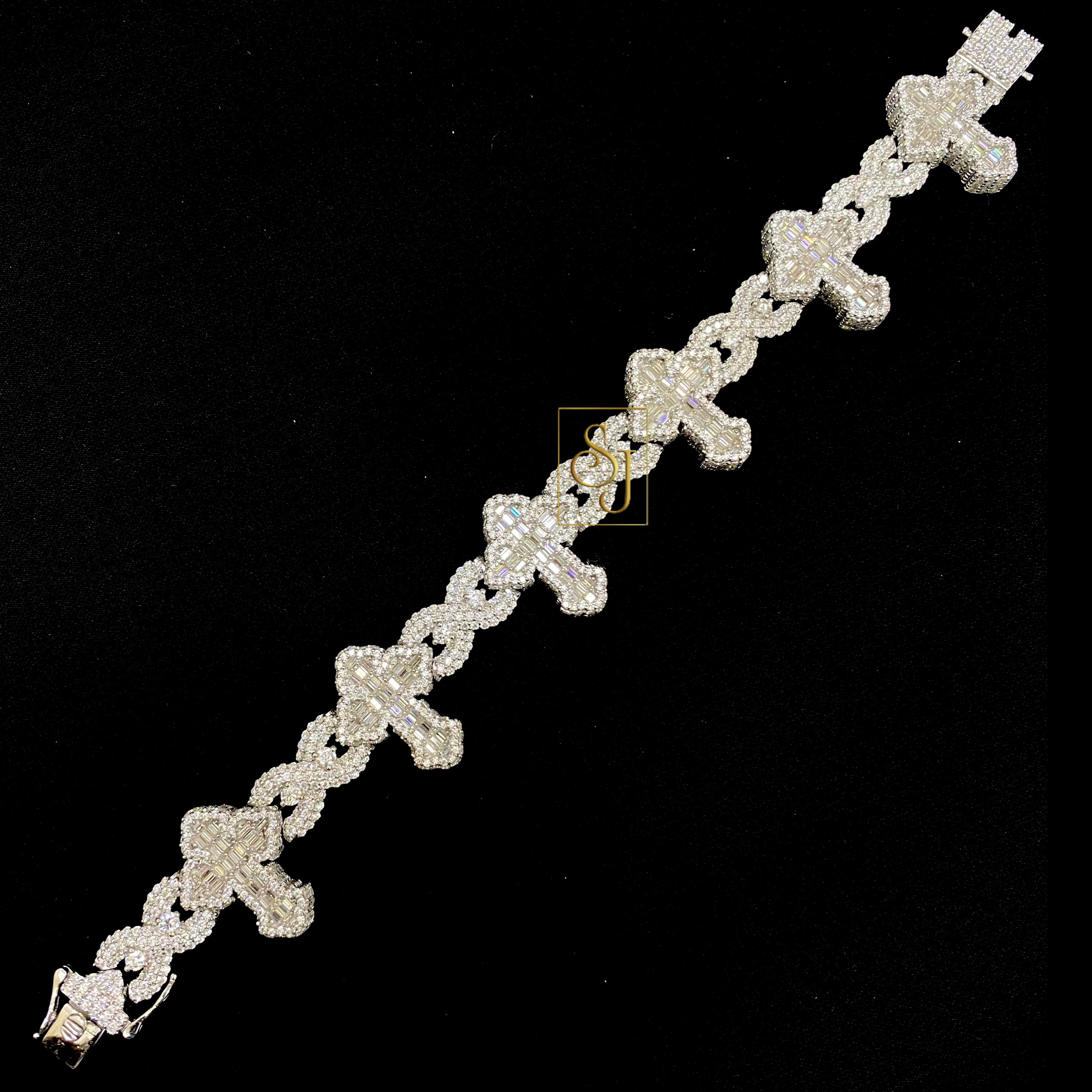 Men's Premium Out CROSS Cuban Link Bracelet