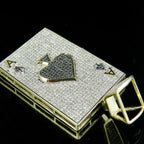 Spade Playing Card Diamond pendant 14k Solid Gold - 2.84 CTW