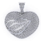 Personalized 14K solid Gold Heart Pendant Necklace - 5.80 CTW