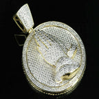 Prayer Hands Diamond Pendant 14k Solid Gold - 4.37 CTW