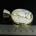 Prayer Hands Diamond Pendant 14k Solid Gold - 4.37 CTW