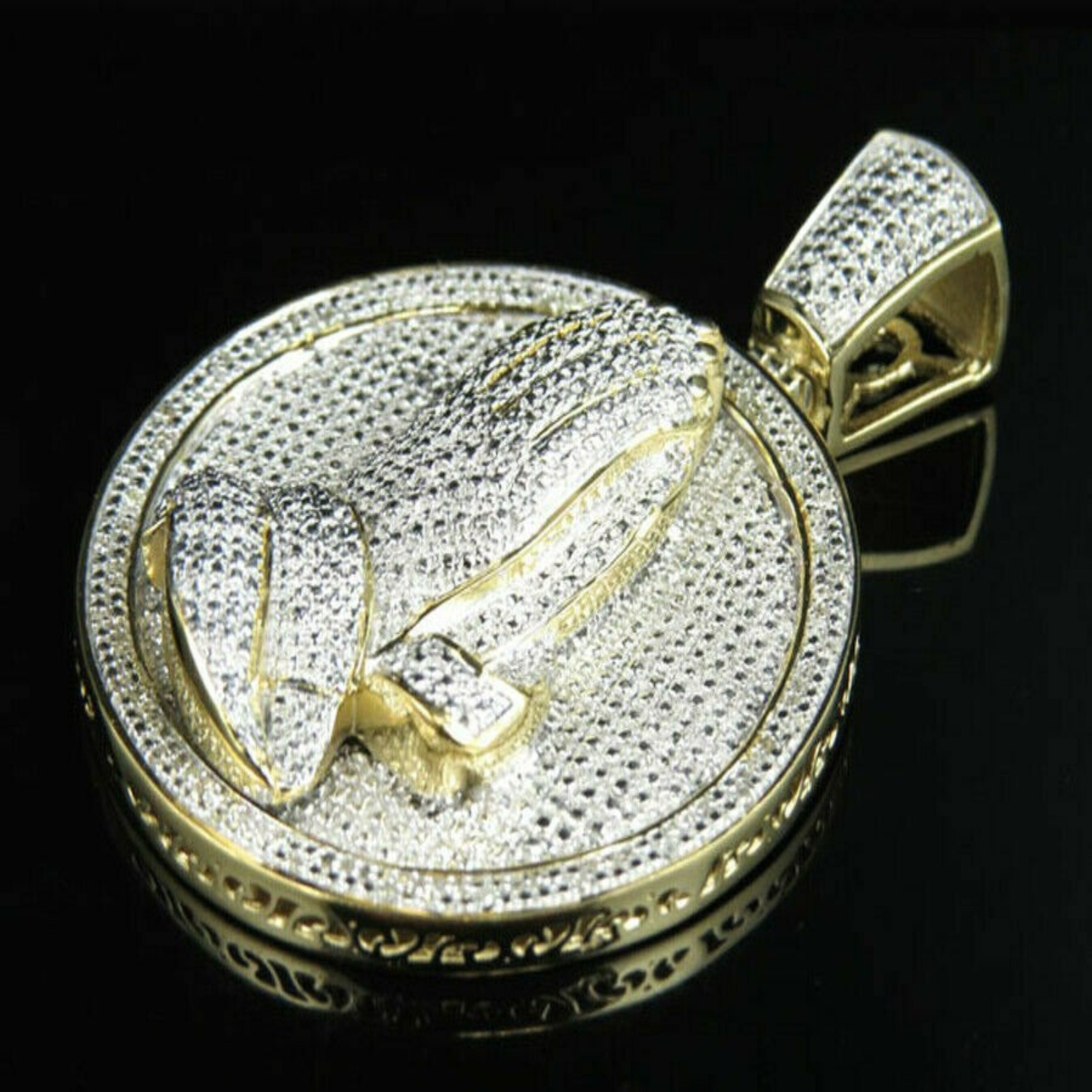 Prayer Hands Diamond Pendant 14k Solid Gold - 4.37 CTW