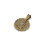 Prayer Hands Diamond Pendant 14k Solid Gold - 4.37 CTW