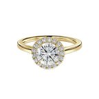 50 Pointer Round Lab Diamond Wedding Solitaire Ring in Gold