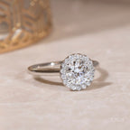50 Pointer Round Lab Diamond Wedding Solitaire Ring in Gold