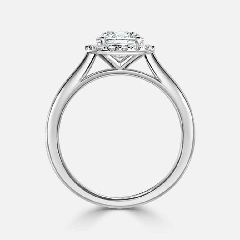 50 Pointer Round Lab Diamond Wedding Solitaire Ring in Gold